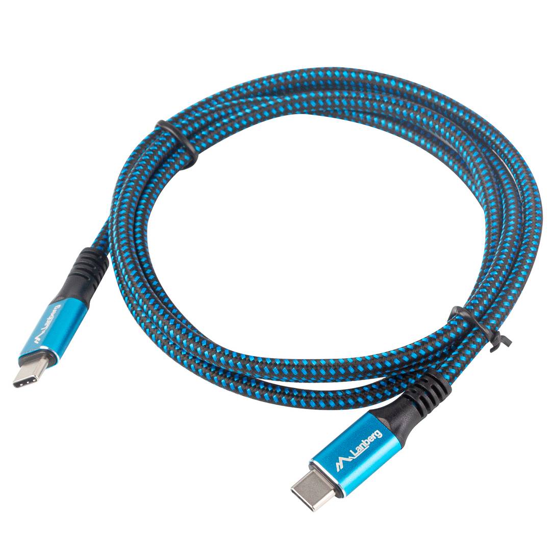Cable USB C a USB C de 1,2m Lanberg amb tecnologia USB4 Gen 2x2 color negre CA-CMCM-45CU-0012-BK