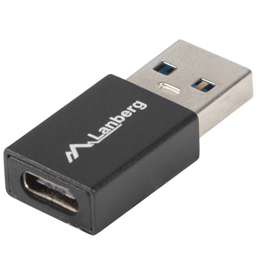Adaptador Lanberg USB-A macho para USB Tipo C 3.1 fêmea preto