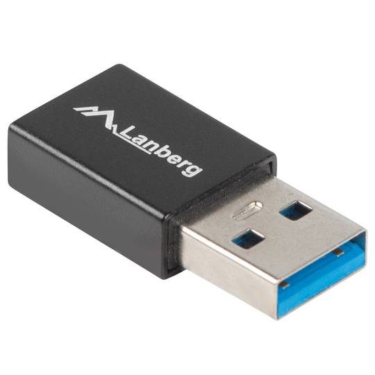 Adaptador Lanberg USB-A macho para USB Tipo C 3.1 fêmea preto