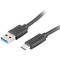 Cable USB A a USB C 3.2 Gen 1 (3.1 Gen 1) 1 metre negre de Lanberg CA-USBO-31CU-0010-BK