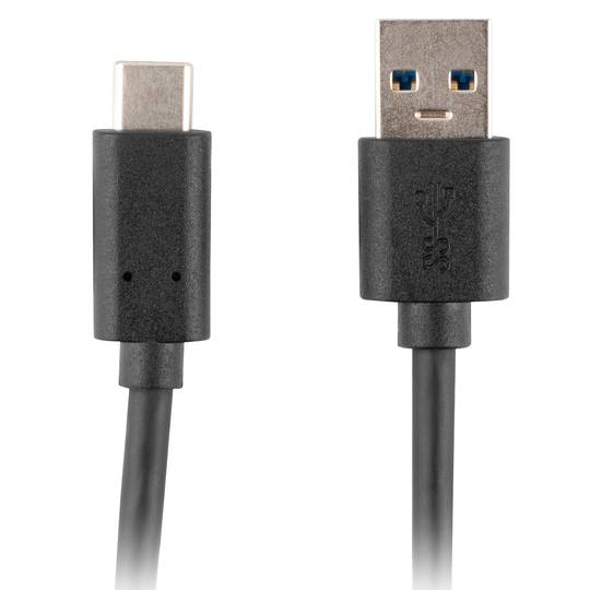Cable USB A a USB C 3.2 Gen 1 (3.1 Gen 1) 1 metre negre de Lanberg CA-USBO-31CU-0010-BK