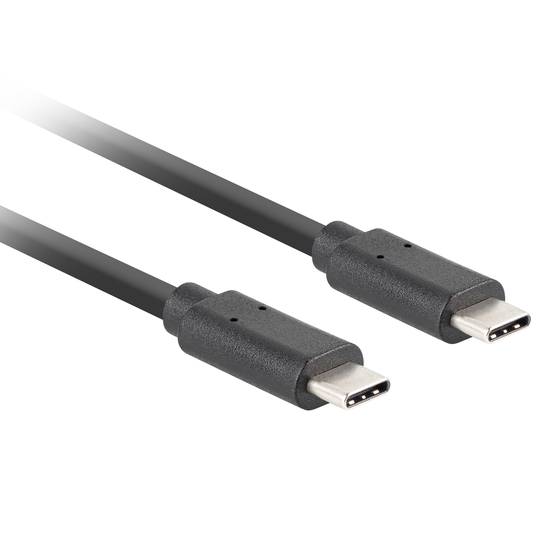 Lanberg USB C para USB C Cabo de 1,8 m com USB 3.2 Gen 2 (3.1 Gen 2) Preto CA-CMCM-32CU-0018-BK