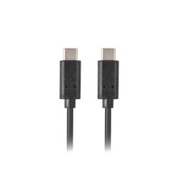 Lanberg USB C para USB C 3.2 Gen 1 (3.1 Gen 1) Cabo 1,8 m Preto CA-CMCM-31CU-0018-BK