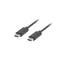 Lanberg USB C para USB C 3.2 Gen 1 (3.1 Gen 1) Cabo 1,8 m Preto CA-CMCM-31CU-0018-BK