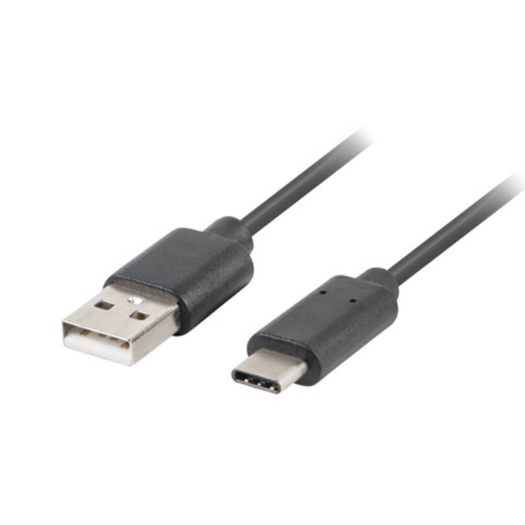 Cabo Lanberg USB A para USB C 2.0 3 metros preto CA-USBO-10CU-0030-BK