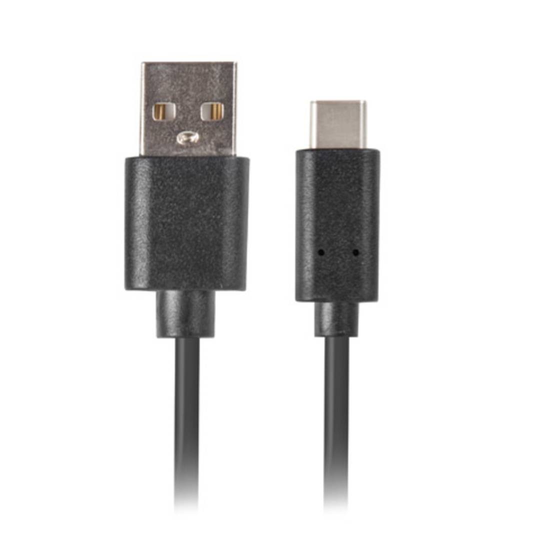 Cabo Lanberg USB A para USB C 2.0 3 metros preto CA-USBO-10CU-0030-BK