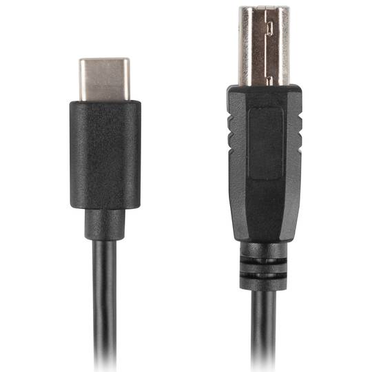 Cable USB B a USB C 2.0 negro 3 metros de Lanberg CA-USBA-13CC-0030-BK