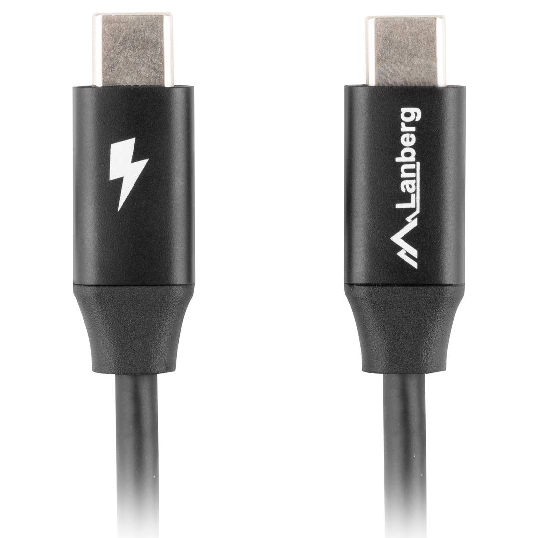 Kabel Lanberg USB C na USB C 2.0 0,5 m czarny CA-CMCM-40CU-0005-BK