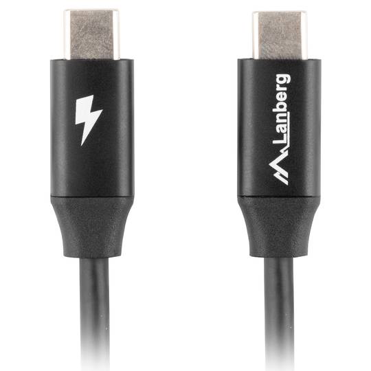 Kabel Lanberg USB C na USB C 2.0 0,5 m czarny CA-CMCM-40CU-0005-BK