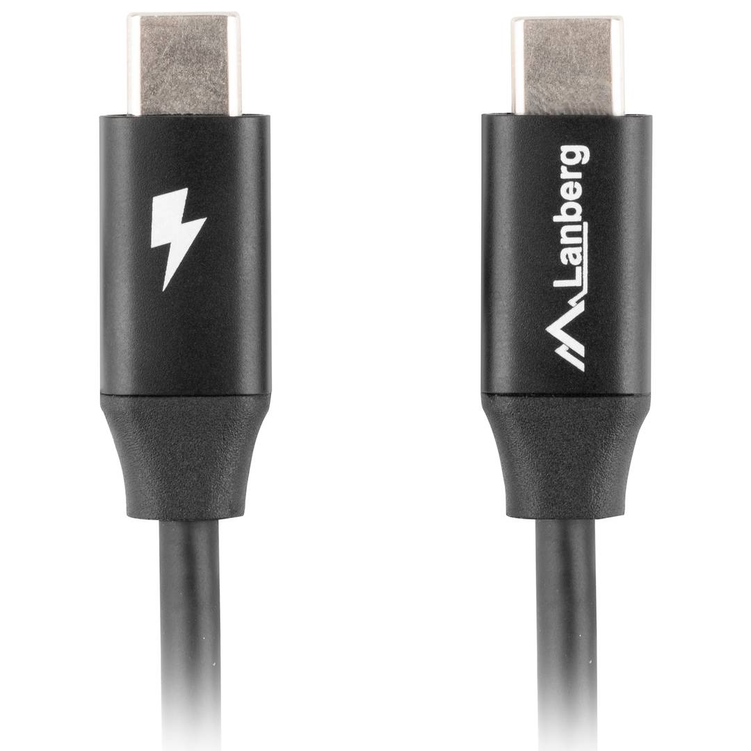 Lanberg USB C to USB C 2.0 cable 1 meter black CA-CMCM-40CU-0010-BK