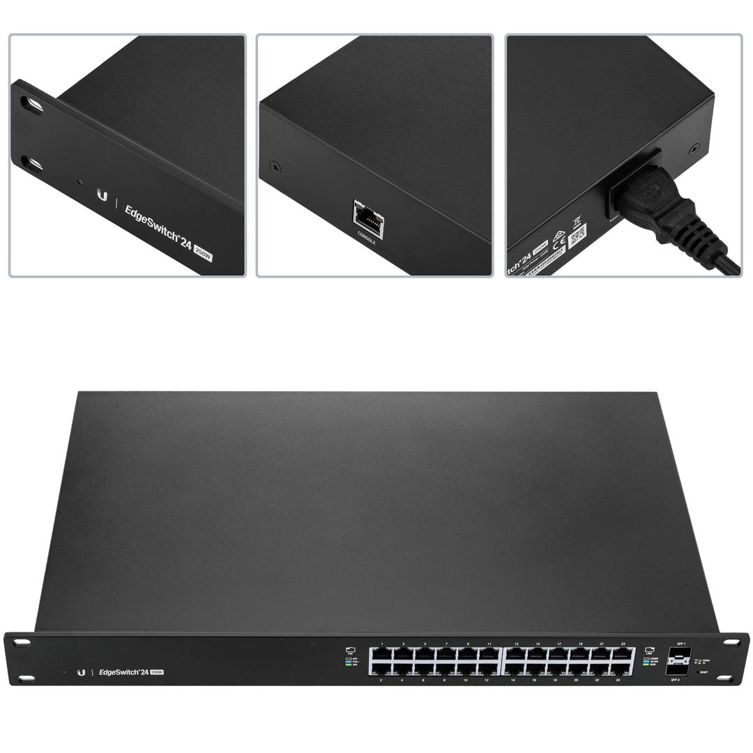 Przełącznik Ubiquiti ES-24-250W Edgeswitch 24P 250W Edgemax PoE 250W
