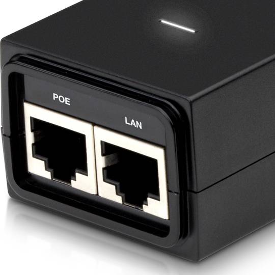 Fonte de alimentação ou adaptador injetor PoE da Ubiquiti Networks modelo POE-24-12W-G ISP 24V 12W 0,5A para rede GIGA