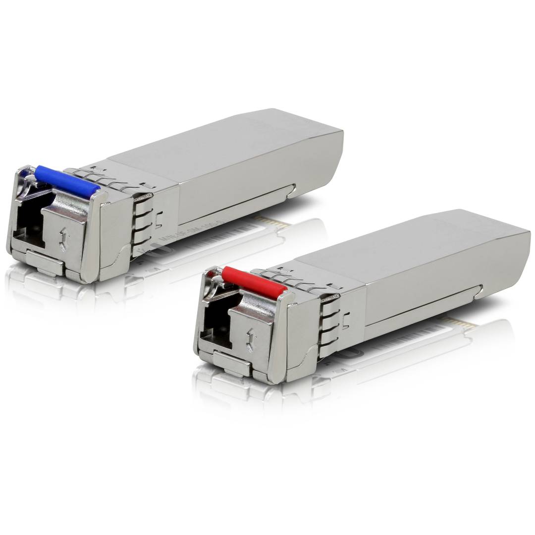 Ubiquiti UF-SM-10G-S-20 SFP + -Modul UFiber Bidirektionaler 10G-Single-Mode-Transceiver 2 Einheiten (20 Stück, 10 Paare)