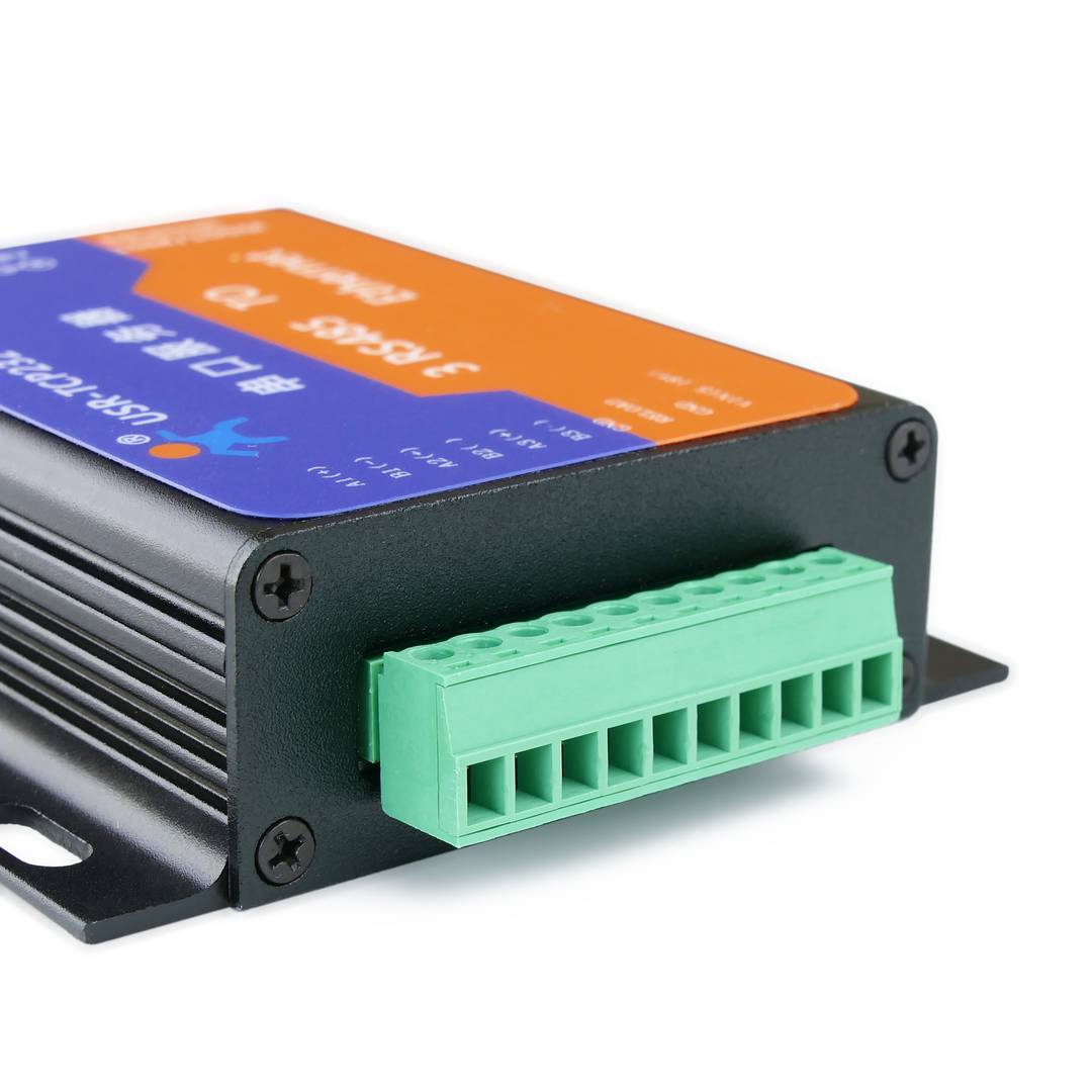 E45 module housing RS485 serial to Ethernet TCP/IP three-port model USR-TCP232-504