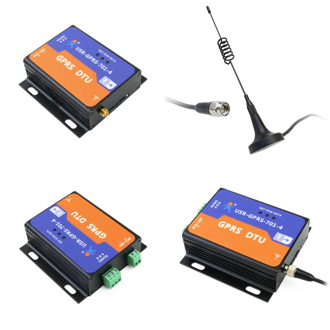  Módulo con carcasa RS485 serie a GPRS DTU GSM modelo USR-GPRS232-701-4