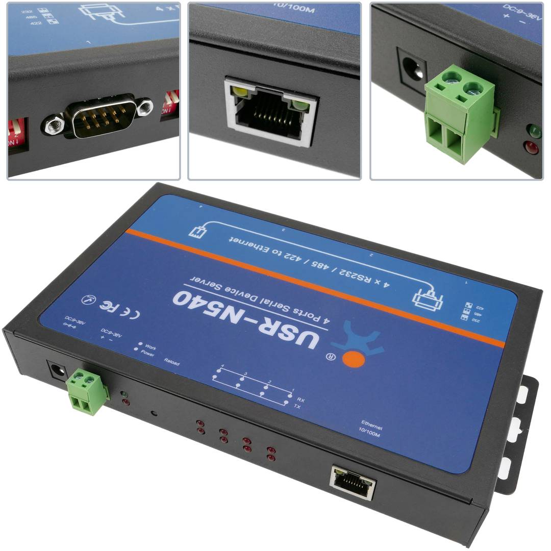 Mòdul Cortex M4 RS232 RS422 RS485 sèrie a ethernet TCP/IP amb carcassa model USR-N540