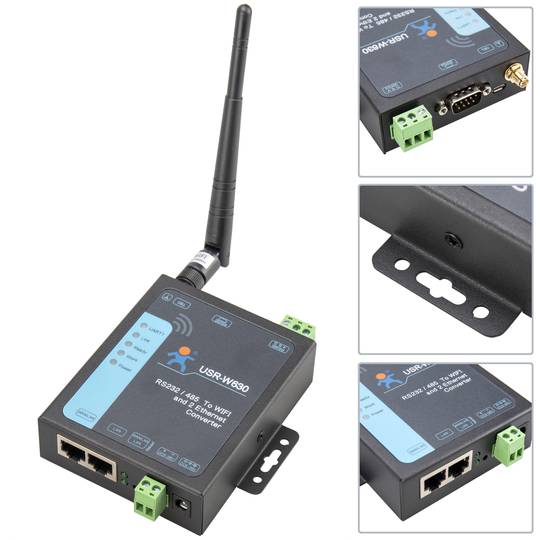 IEEE802.11 Modul 2 x TCP/IP zu RS232 RS485 DB9 Modell USR-W630