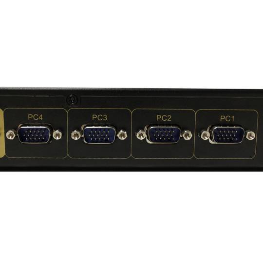 Conmutador KVM DYLINK de 4 puertos rack 19