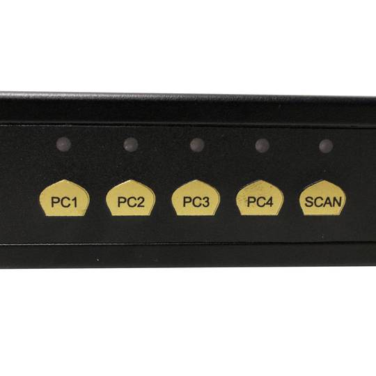 Conmutador KVM DYLINK de 4 puertos rack 19