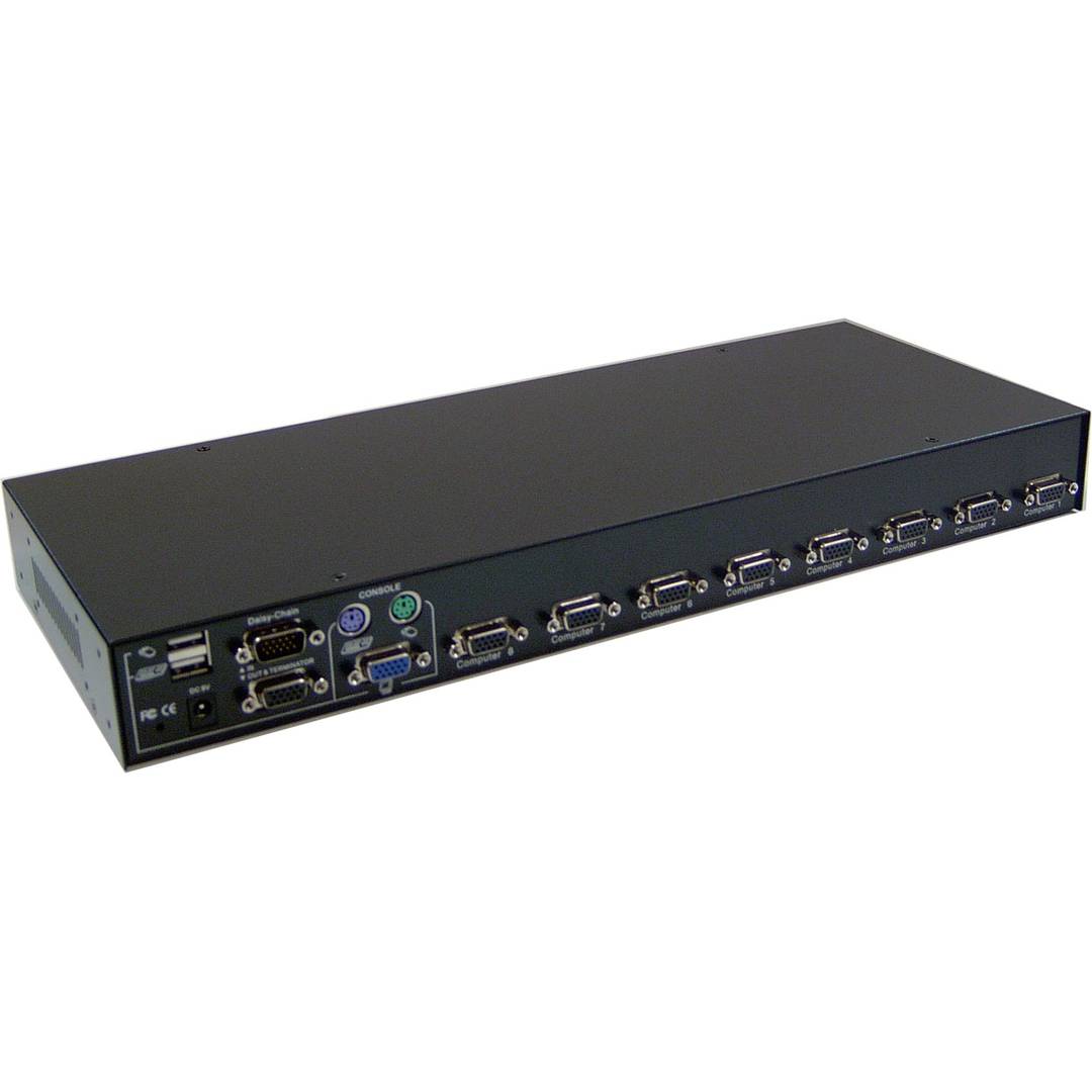 KVM Switch Rack 1U USB PS2 Uniclass Premium VGA a 8CPU 1KVM