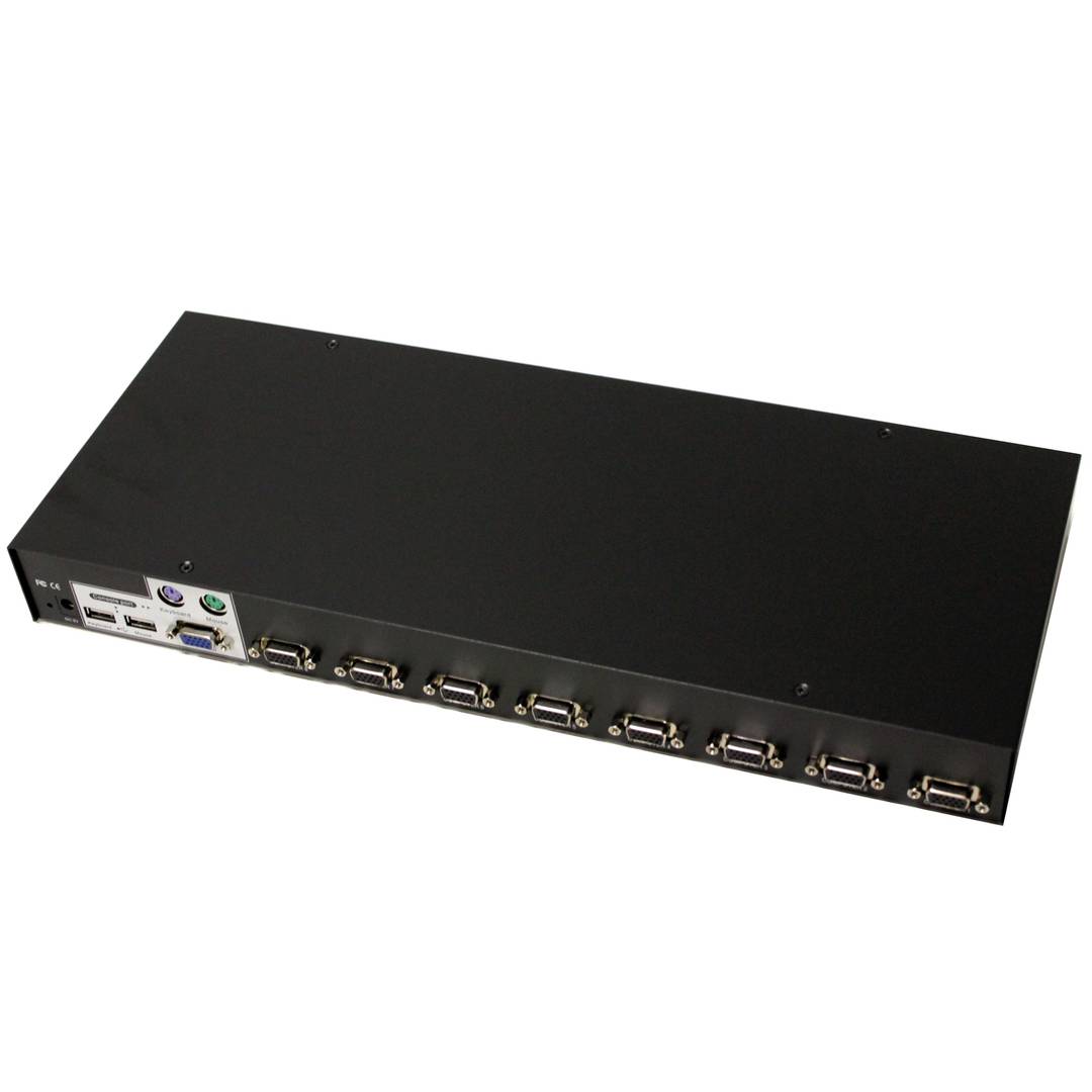 Conmutador KVM Rack 1U Uniclass PS2 USB VGA 1KVM a 8CPU