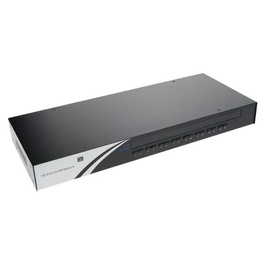 1U Rack Uniclass KVM Switch USB PS2 VGA 1KVM to 16CPU
