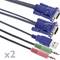 Switch KVM USB VGA ÁUDIO 1KVM para 2CPUs mini