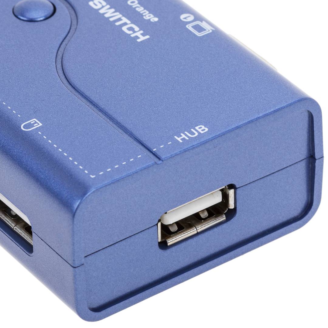 Switch KVM USB VGA ÁUDIO 1KVM para 2CPUs mini