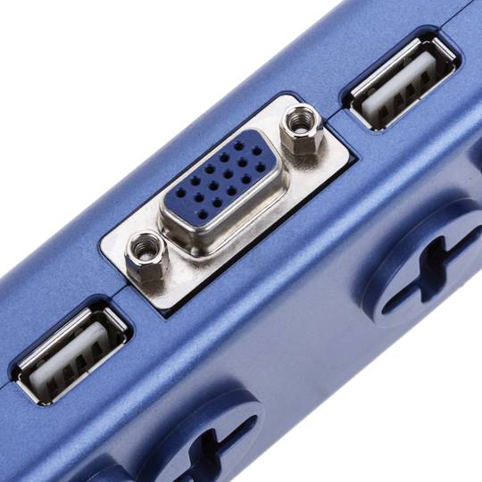 Switch KVM USB VGA ÁUDIO 1KVM para 2CPUs mini