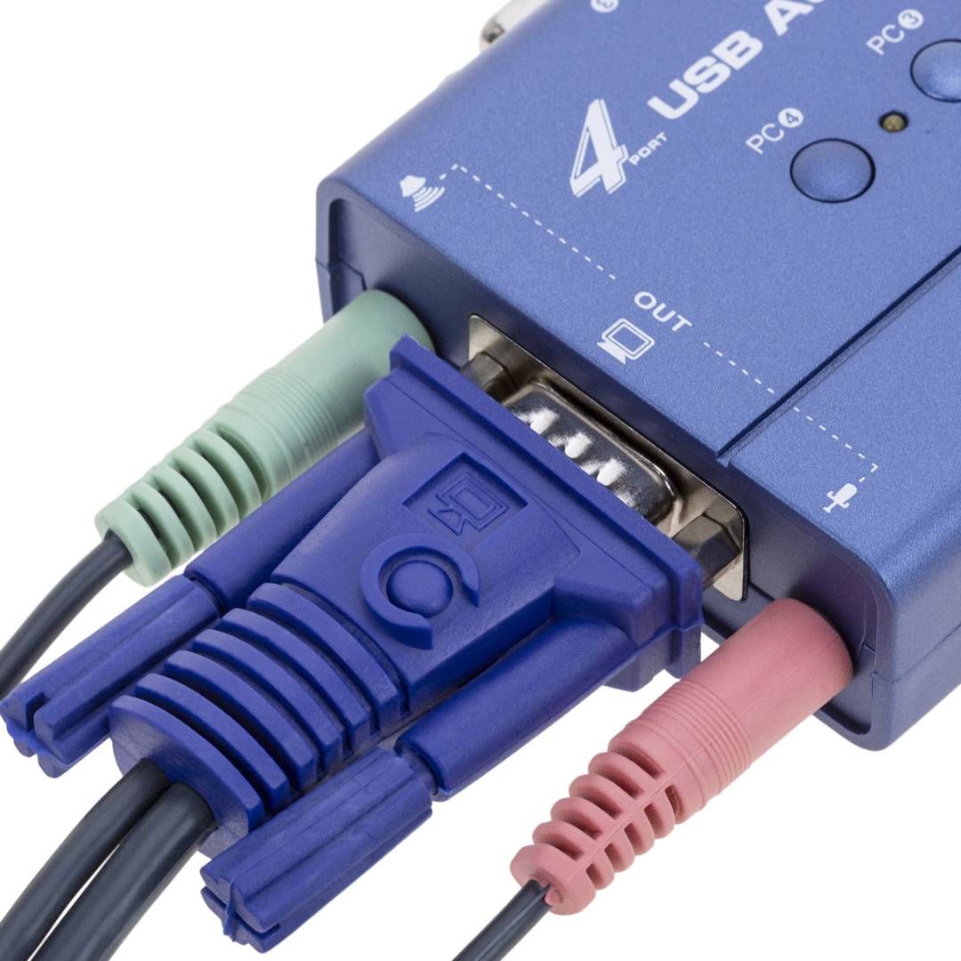 KVM Uniclass USB VGA 1KVM naar 4CPU minischakelaar