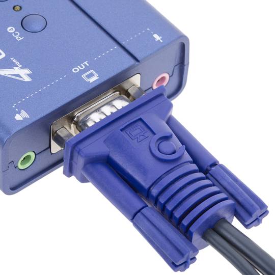 KVM Uniclass USB VGA 1KVM naar 4CPU minischakelaar