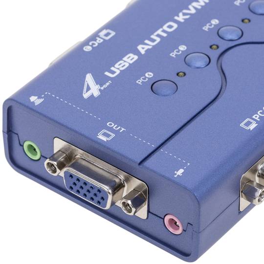KVM Uniclass USB VGA 1KVM naar 4CPU minischakelaar