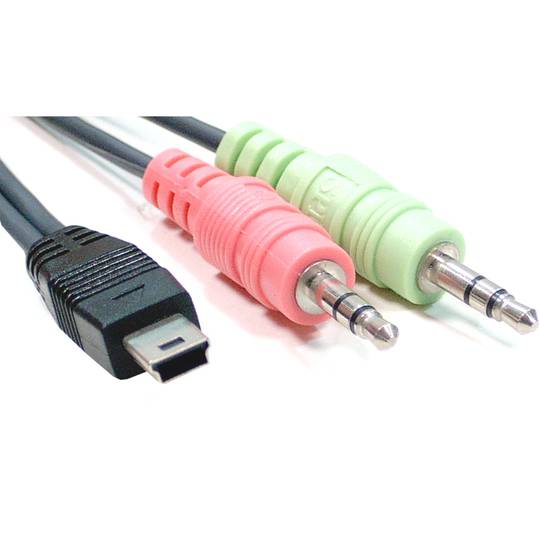 Uniclass USB KVM Switch VGA AUDIO 1KVM ein Mini 2CPU