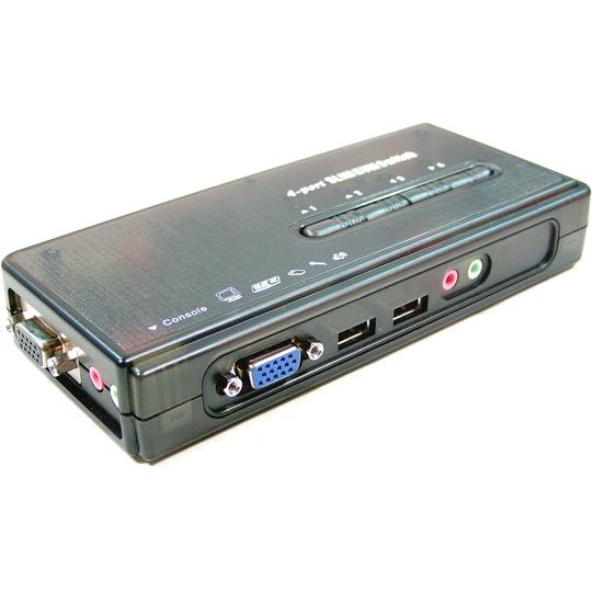 USB KVM Switch VGA AUDIO Uniclass 1KVM un mini 4CPU