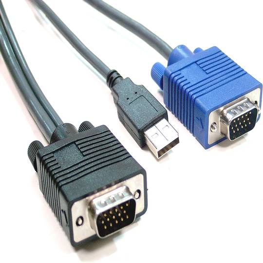 USB KVM Switch VGA AUDIO Uniclass 1KVM un mini 4CPU