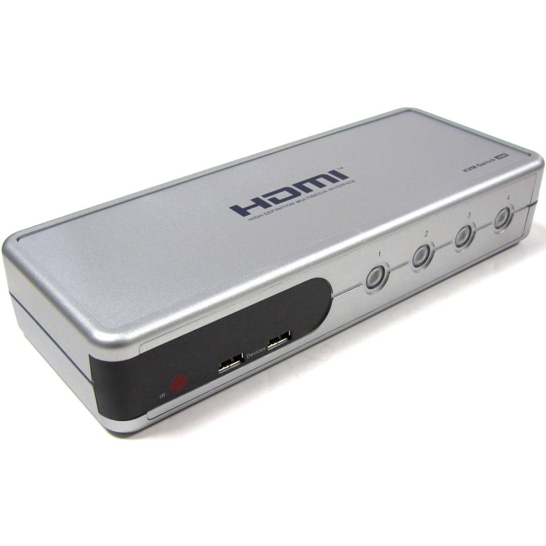 Commutador KVM Uniclass HDMI USB2 AUDIO 1KVM a 4CPU