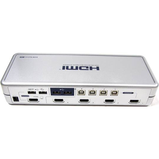Commutador KVM Uniclass HDMI USB2 AUDIO 1KVM a 4CPU