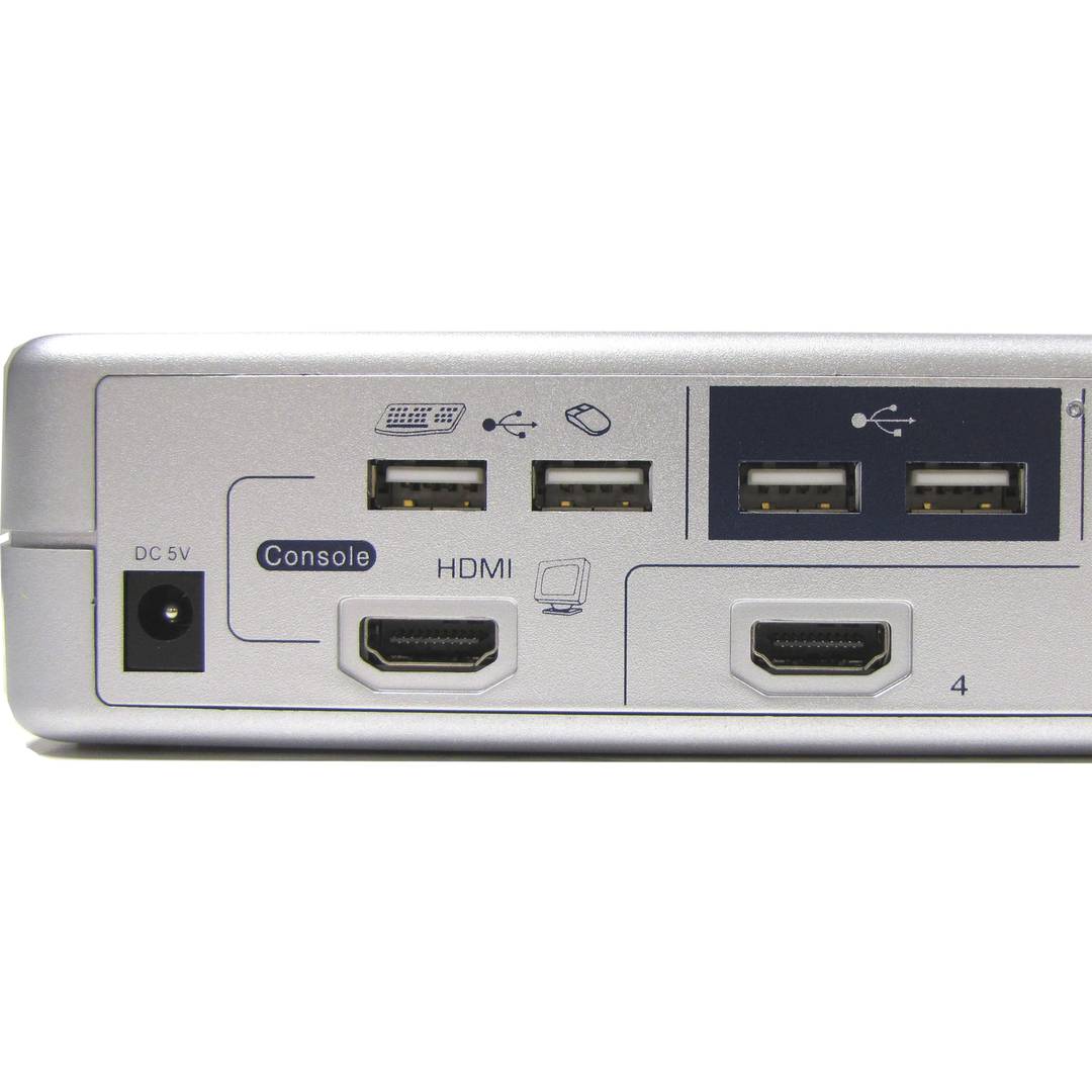 Commutador KVM Uniclass HDMI USB2 AUDIO 1KVM a 4CPU