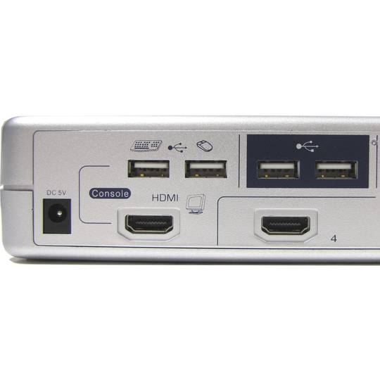 Commutador KVM Uniclass HDMI USB2 AUDIO 1KVM a 4CPU