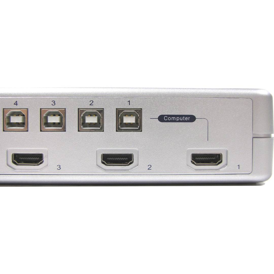 Commutador KVM Uniclass HDMI USB2 AUDIO 1KVM a 4CPU
