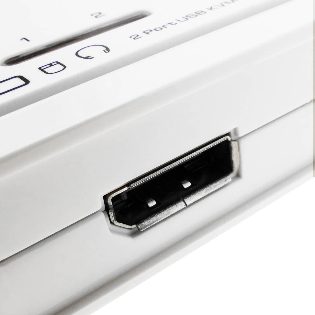 DisplayPort KVM USB2 AUDIO Uniclass 2CPU 1KVM to wired