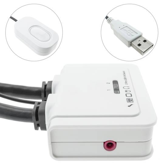 HDMI Switch KVM Uniclass AUDIO câble USB2 1KVM à 2CPU