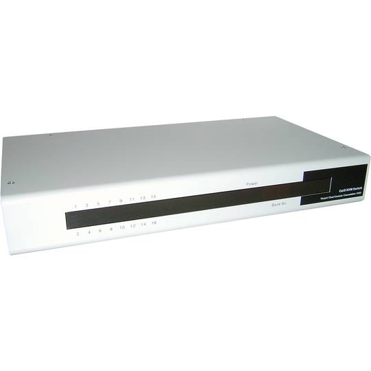 Conmutador KVM sobre Cat.5 de Uniclass Rack 1U 2KVM a 16CPU