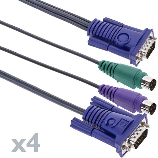 Multiplicador KVM VGA de 1 a 4 puertos
