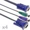 Multiplicador KVM VGA de 1 a 4 puertos