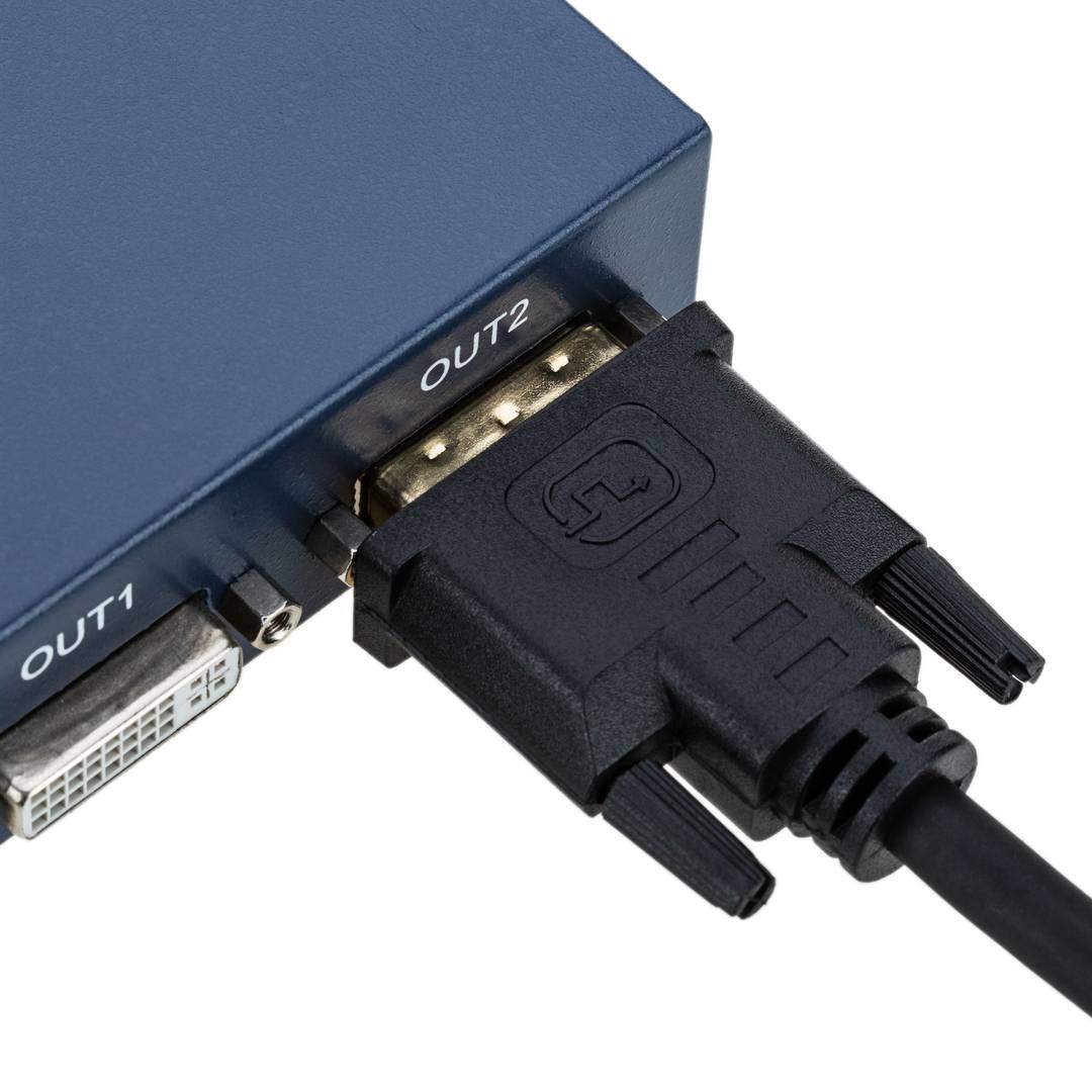 Multiplicador vídeo DVI de 2 ports