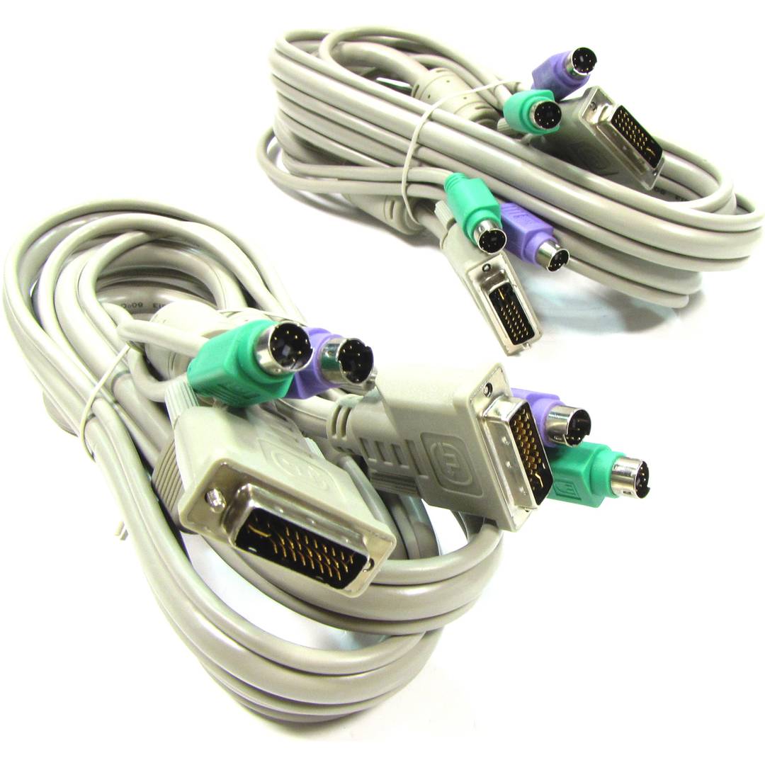 Commutateur KVM PS2 DVI 1280x1024 Uniclass 1KVM à 2CPU