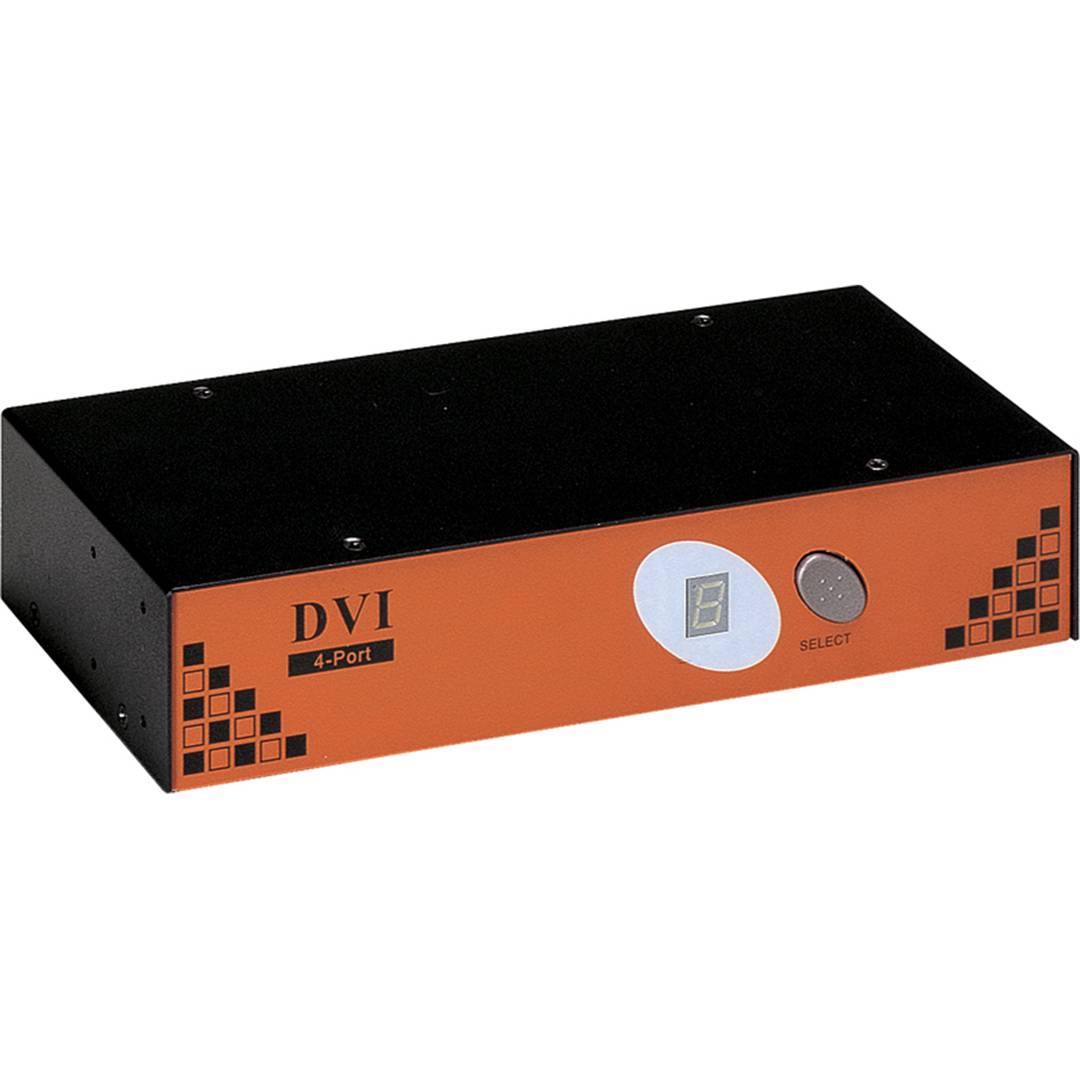 Conmutador KVM Uniclass de PS2 DVI 1280x1024 1KVM a 4CPU