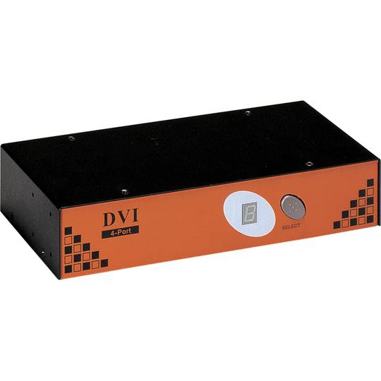 Conmutador KVM Uniclass de PS2 DVI 1280x1024 1KVM a 4CPU