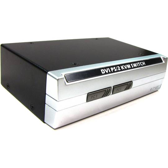 Conmutador KVM Uniclass de PS2 DVI 1920x1200 1KVM a 2CPU